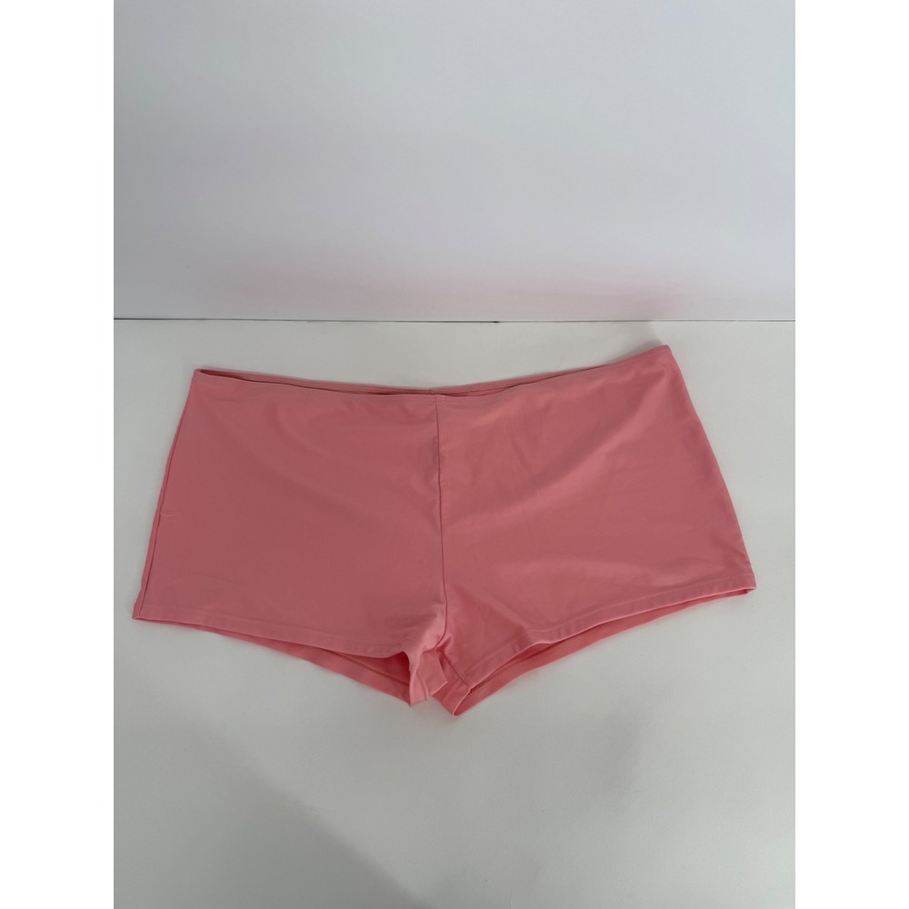 Rosegal Womens Plus Pink Boy Short Swim Bottoms Sz 4X/US 22 Solid Bathing Suit‎